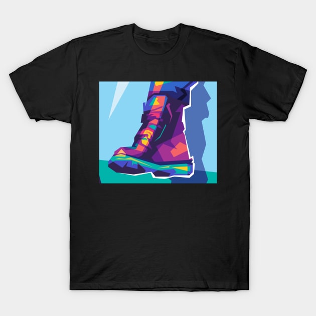 pop art men's shoes T-Shirt by Rizkydwi